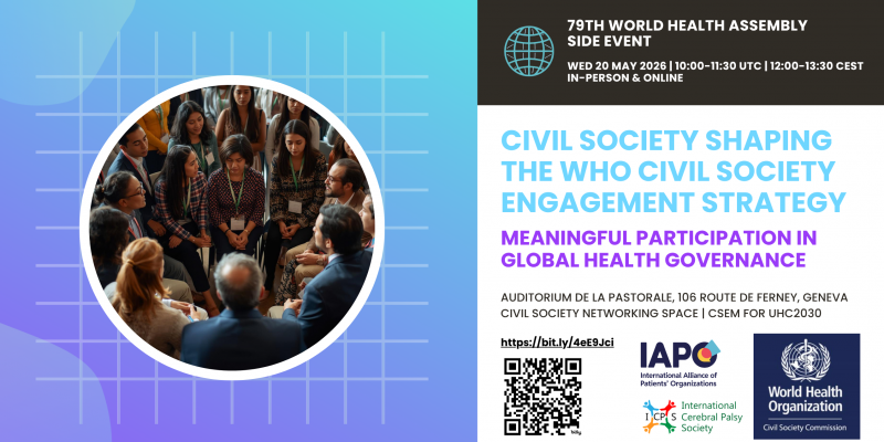 Civil Society Shaping the WHO Civil Society Engagement Strategy: Opportunities for Meaningful Participation in Global Health Governance