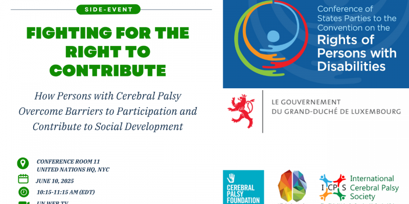 Fighting for the Right to Contribute: How Persons with Cerebral Palsy Overcome Barriers to Participation and Contribute to Social Development